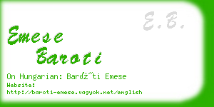 emese baroti business card